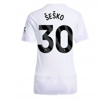 Manchester United Benjamin Sesko #30 Koszulka Wyjazdowa damskie 2025-26 Krótki Rękaw